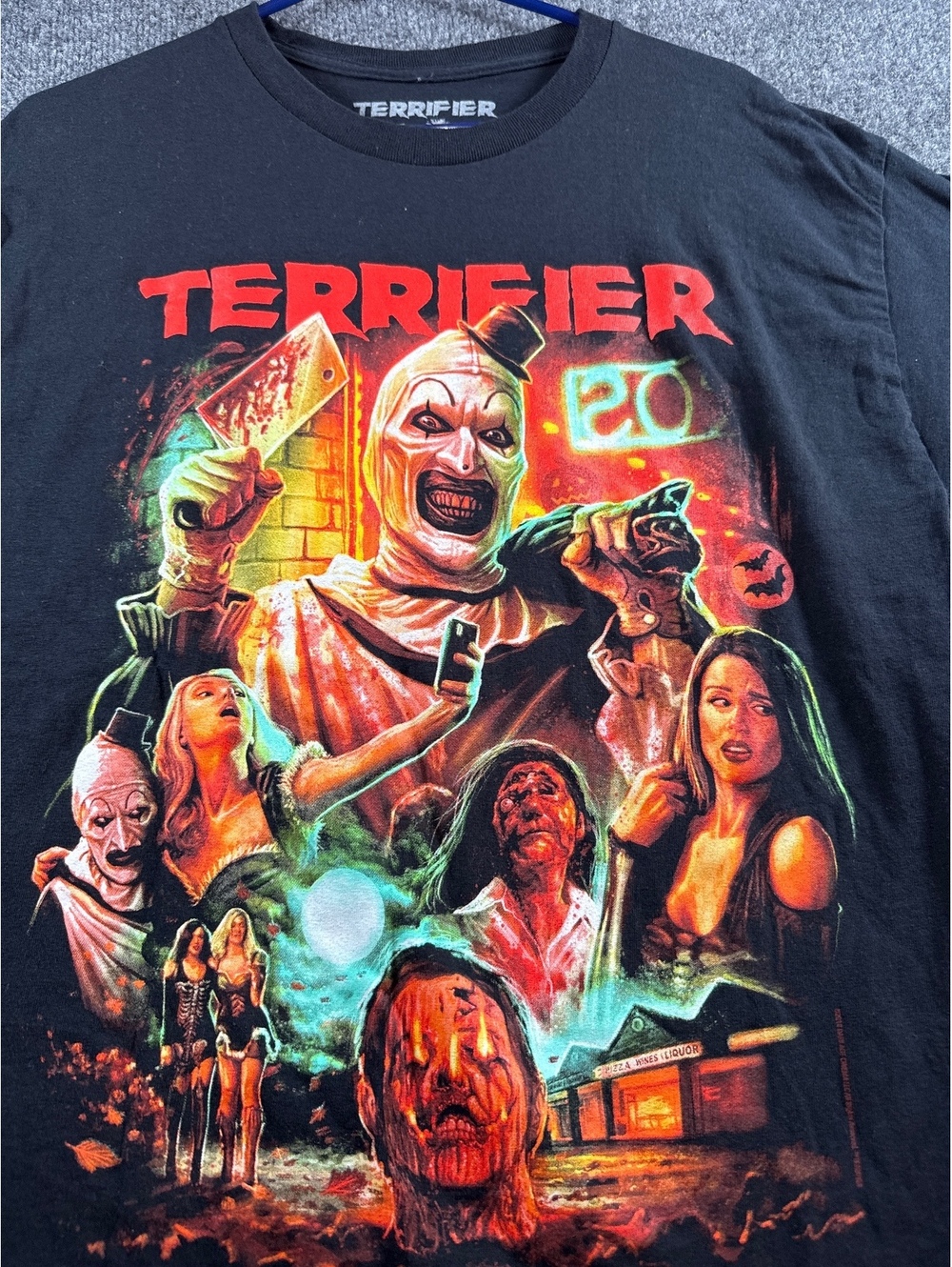 Terrifier 2 Art the Clown Horror Movie Graphic T-Shirt Men's Large Black 2024